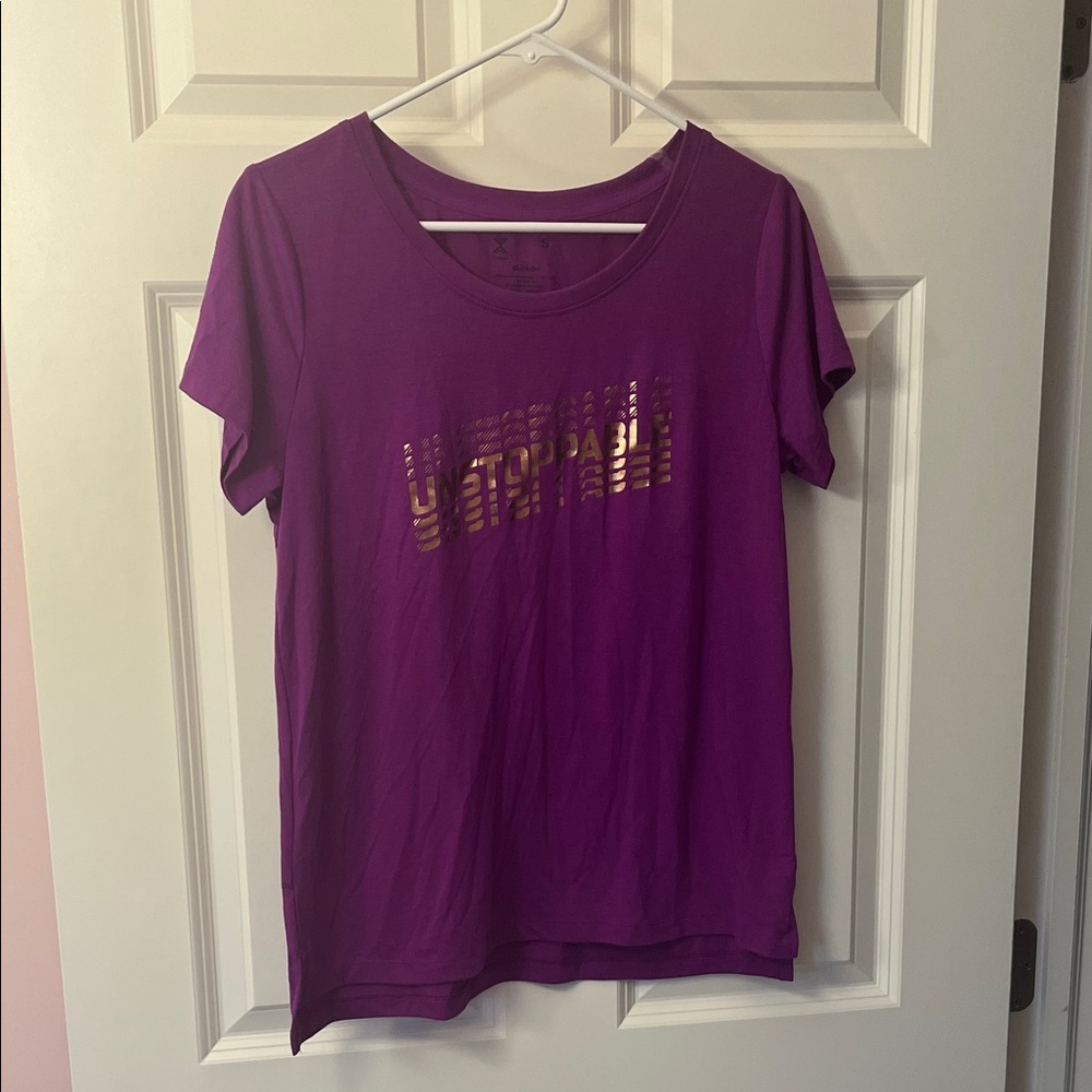 Purple Womens Size Small - Short Sleeve Graphic Tee - Unstoppable, quick dri